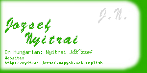 jozsef nyitrai business card